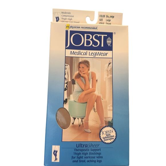 JOBST Medical LegWear Moderate Compression Therapeutic Support Thigh High Large - Picture 1 of 4